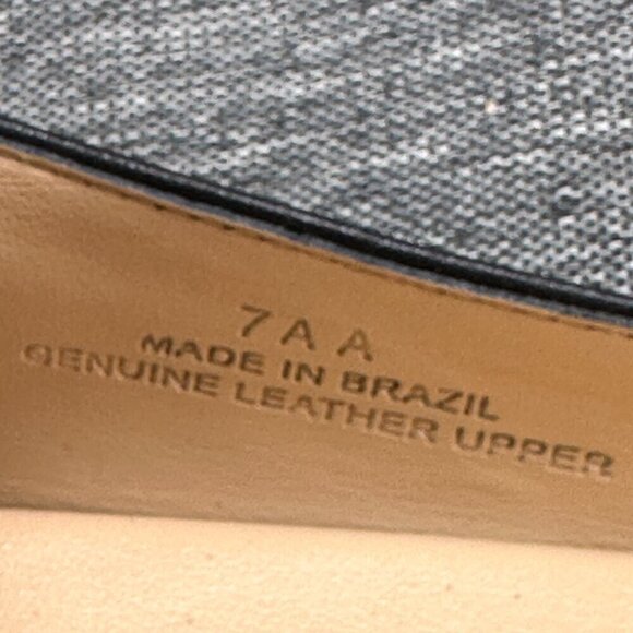 Talbots Black Ballet Flats Pointed Toe Genuine Leather Women's Narrow 7AA EUC - Picture 10 of 11